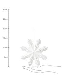 Závěsná dekorace Snowflake, Papír, Bílá, Ø 15 cm