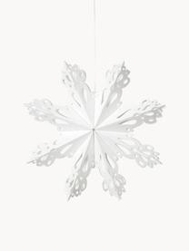 Kerstboomhangers Snowflake, 2 stuks, Papier, Wit, Ø 15 cm