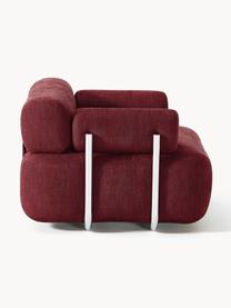 Fauteuil lounge Stella, Tissu lie de vin, larg. 111 x prof. 100 cm