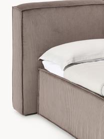 Menčestrová kontinentálna posteľ Lennon, Menčestrová sivobéžová, Š 140 x D 200 cm, tvrdosť H2