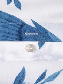 Funda de almohada de percal Annabelle, 50 x 70 cm, Blanco, azul, An 50 x L 70 cm