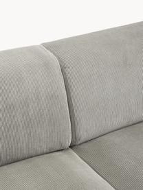 Cord-Ecksofa Melva (4-Sitzer), Bezug: Cord (92% Polyester, 8% P, Gestell: Massives Kiefernholz, Spa, Cord Grau, B 319 x T 195 cm, Eckteil rechts