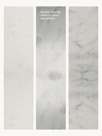 Marmor-Couchtisch Alys, Tischplatte: Marmor, Gestell: Metall, pulverbeschichtet, Weiß marmoriert, Goldfarben, B 80 x T 45 cm