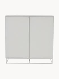Highboard Lyckeby, Holz, Off White lackiert, B 120 x H 120 cm