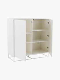 Highboard Lyckeby, Holz, Off White lackiert, B 120 x H 120 cm