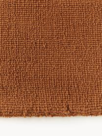 Tapis en coton tissé main Lora, Terracotta, larg. 80 x long. 150 cm (taille XS)