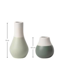 Petits vases Pastell, 4 élém., Tons verts, blanc