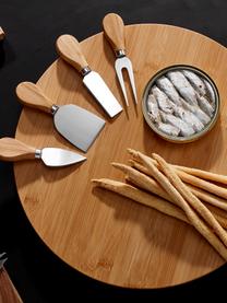 Komplet deski do serwowania serów i noży Fromagerie, 5 elem., Beżowy, Ø 35 cm