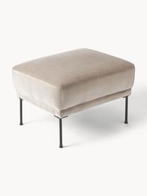 Sofa-Hocker Fluente aus Samt, Bezug: Samt (Hochwertiger Polyes, Gestell: Massives Kiefernholz, Samt Beige, B 62 x T 50 cm