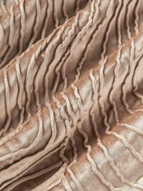 Fluwelen kussenhoes Nisha met structuurpatroon, Beige, B 50 x L 50 cm