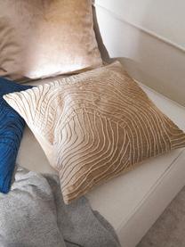 Poszewka na poduszkę z aksamitu Nisha, Beżowy, S 50 x D 50 cm