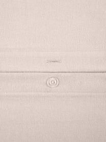 Pościel z flaneli Biba, Taupe, 135 x 200 cm + 1 poduszka 80 x 80 cm