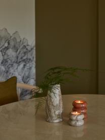2in1 Kerzen- und Teelichthalter Orta aus Marmor, 2er-Set, Marmor, Beigetöne, marmoriert, Set mit verschiedenen Grössen