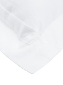 Taie d'oreiller 65x65 satin de coton Premium, 2 pièces, Blanc, larg. 65 x long. 65 cm