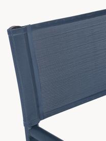 Silla plegable para exterior Taylor, Asiento: plástico (610 g/m²), Estructura: aluminio con pintura en p, Azul oscuro, An 55 x F 45 cm