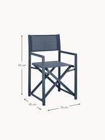 Krzesło ogrodowe Taylor, Stelaż: aluminium malowane proszk, Ciemny niebieski, S 55 x G 45 cm