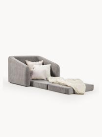 Slaapfauteuil Eliot, Bekleding: 88% polyester, 12% nylon , Frame: spaanplaat, grenenhout, Poten: kunststof Dit product is , Geweven stof donkergrijs, B 100 x D 94 cm