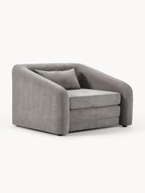 Slaapfauteuil Eliot, Bekleding: 88% polyester, 12% nylon , Frame: spaanplaat, grenenhout, Poten: kunststof Dit product is , Geweven stof donkergrijs, B 100 x D 94 cm