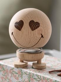 Dekoracja z drewna dębowego Smiley, Drewno dębowe, Zakochany, Ø 8 x W 10 cm