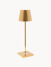 Prenosná stolová LED lampa Poldina, Odtiene lesklej zlatej, Ø 11 x V 38 cm