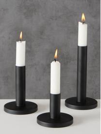 Set 3 candelabri Malko, Metallo rivestito, Nero, Set in varie misure