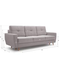 Sofa z funkcją spania i miejscem do przechowywania Bueno (3-osobowa), Tapicerka: 100% poliester, Szary, S 231 x G 92 cm