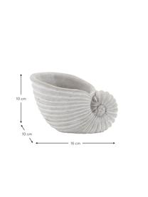 Decoratief object Shell van keramiek in grijs, Beton, Lichtgrijs, B 16 x H 10 cm