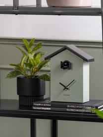 Horloge murale Cuckoo New Traditional, Plastique, Vert sauge, noir, larg. 20 x haut. 25 cm