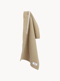 Torchon en coton bio Lupin, 100 % coton bio, certifié GOTS, Beige, blanc, larg. 35 x long. 60 cm