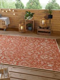 In- & outdoor vloerkleed Hatta in vintage look in oranje/beige, 100% polypropyleen, Oranje rood, beige, B 200 x L 290 cm (maat L)