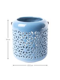 Teelichthalter-Set Shades, 3-tlg., Griff: Metall, Blau, Ø 12 x H 14 cm