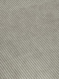 Ottomane-Modul Lennon aus Cord, Bezug: Cord (92 % Polyester, 8 %, Gestell: Massives Kiefernholz, Spe, Füße: Kunststoff Dieses Produkt, Cord Grau, B 150 x T 119 cm, Rückenlehne rechts