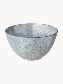 Bols artisanaux Nordic Sea, 4 pièces, Grès cérame, Gris-bleu, chiné, Ø 15 x haut. 8 cm