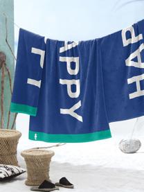 Ręcznik plażowy Happy, Welur (bawełna)
Średnia gramatura, 420 g/m², Niebieski, biały, zielony, S 100 x D 180 cm