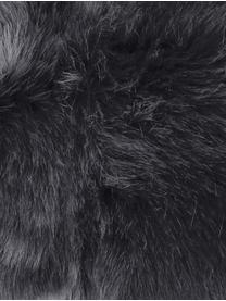 Tappeto in ecopelliccia liscia Mathilde, Retro: 100% poliestere, Grigio scuro, Larg. 60 x Lung. 180 cm