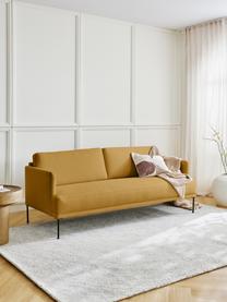 Sofa Fluente (3-Sitzer), Bezug: 100% Polyester 115.000 Sc, Gestell: Massives Kiefernholz, Webstoff Ocker, B 196 x T 85 cm