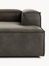 Sofa modułowa ze skóry z recyklingu Lennon, Tapicerka: skóra z recyklingu (70% s, Stelaż: lite drewno, sklejka, Nogi: tworzywo sztuczne Ten pro, Taupe skóra, S 418 x G 269 cm, prawostronna