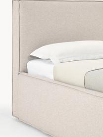 Cama individual Dream, con espacio de almacenamiento, Tapizado: poliéster (borreguillo) A, Estructura: madera de pino maciza con, Tejido beige, An 90 x L 200 cm