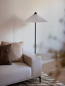 Design Stehlampe Matisse mit Marmorfuss, Lampenschirm: Stoff, Weiss, Schwarz, Ø 60 x H 150 cm