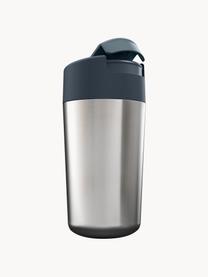 Termo de café Sipp, Recipiente: acero inoxidable, cepilla, Tapa: silicona, plástico, Plateado, gris antracita, Ø 8 x Al 17 cm, 450 ml