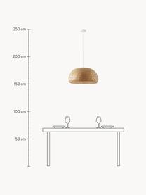 Design hanglamp Eden van bamboehout, Lampenkap: bamboe, Beige, Ø 45 x H 21 cm