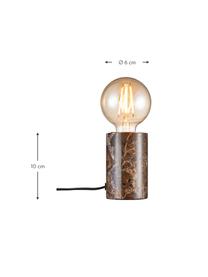 Malá stolní lampa z mramoru Siv, Hnědá, mramorovaná, Ø 6 cm, V 10 cm