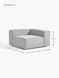 Módulo de esquina sofá Lennon, Tapizado: 100% poliéster Alta resis, Estructura: madera contrachapada de p, Patas: plástico Este producto es, Tejido gris, An 119 x F 119 cm, chaise longue izquierda