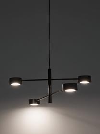 Velké závěsné LED svítidlo Clyde, Černá, Š 90 cm, H 54 cm