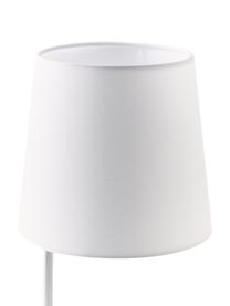 Stolní lampa Cade, Bílá, stříbrná, Ø 19 cm x V 42 cm