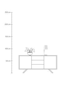 Stolní lampa Cade, Bílá, stříbrná, Ø 19 cm x V 42 cm