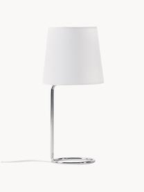 Lampada da tavolo Cade, Paralume: tessuto, Bianco, argentato, Ø 19 x Alt. 42 cm