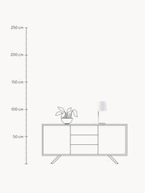 Lámpara de mesa Cade, Pantalla: tela, Cable: tela, Blanco, plateado, Ø 19 x Al 42 cm