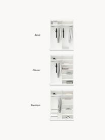 Armario modular Charlotte, 2 puertas correderas (150 cm), diferentes variantes, Estructura: tablero aglomerado revest, Blanco, Interior Basic (An 150 x Al 200 cm)