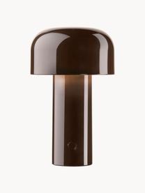 Lampa stołowa LED z funkcją przyciemniania Bellhop, Tworzywo sztuczne, Ciemny brązowy, błyszczący, Ø 13 x W 20 cm